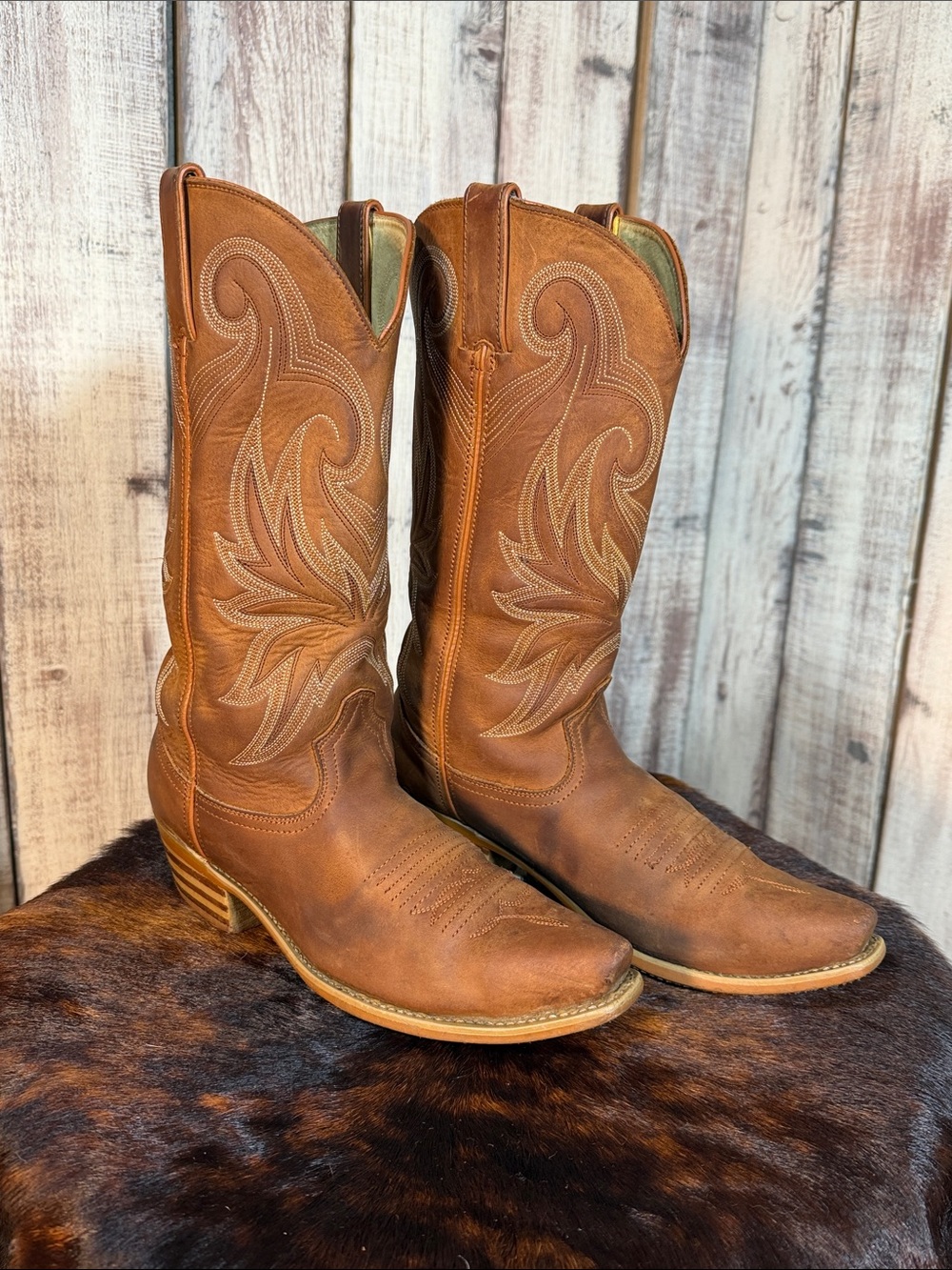 Durango Tan Leather Western Cowboy Boots for Women